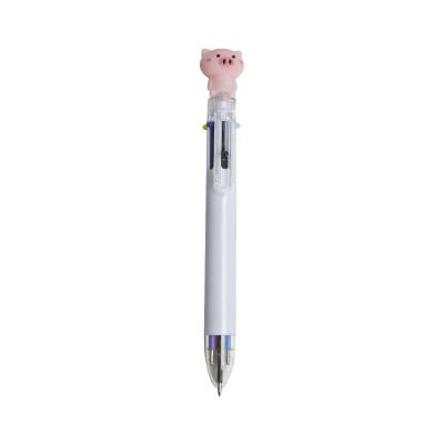 China office & School Pen Multicolor Ballpoint Pen 6 Colors 6 Colors Hands Register Pen Girl Heart Unicorn Pig for sale