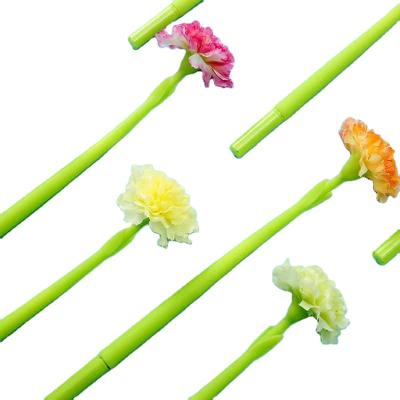 China Natural Creative Carnation Flower Neutral Pen for sale