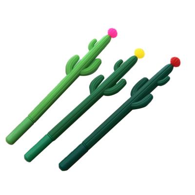 China Wholesale Good Quality Student Cute Plant Cactus Normal Gel Pen for sale