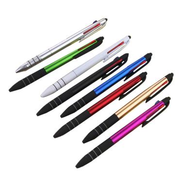 China office & School Pen New Style Simple Tri-Metallic Press Advertising Ballpoint Pen for sale