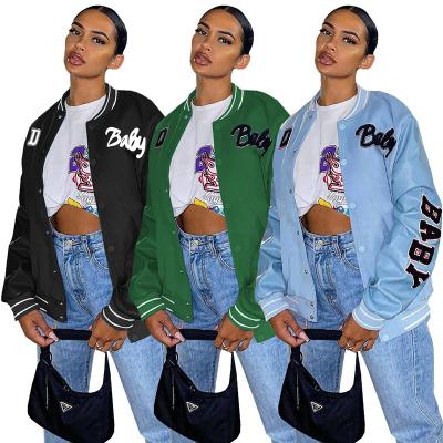 China Stripper 2022 Waterproof Baseball Bomber Jacket Winter Clothes For Women Bubble Letter Coats Teams PU Leather Fur Plus Size Coats Jackets for sale