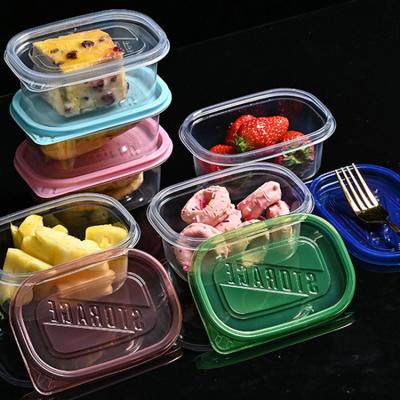 China 2021 Hot Sale Plastic Disposable Take Away Food Paper PP Disposable Packaging Box With Lid for sale