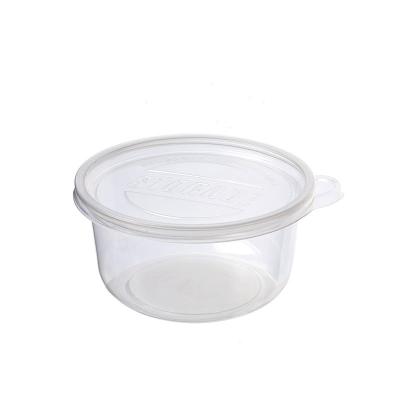 China Custom Clear Food Grade Disposable Plastic Leakproof Storage Box PP Food Container Round Box With Lids for sale