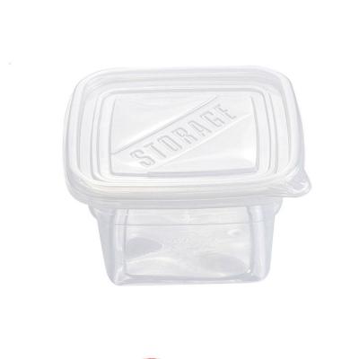 China Minimalist 739ml Clear Plastic Lunch Box Disposable Food Containers Take Out For Microwave Ovens for sale