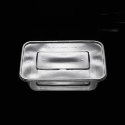 China 750ml Disposable Microwavable Take Away Plastic Food PP Containers For Food Packing Disposable Tray PP Lunch Box for sale