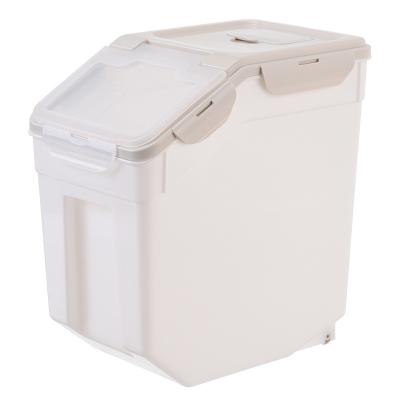 China NEW Grain 15kg Rice Storage Box Moisture Proof Freshness Preservation Barrel Insect Storage Kitchen Sealed Multigrain Rice Bucket for sale