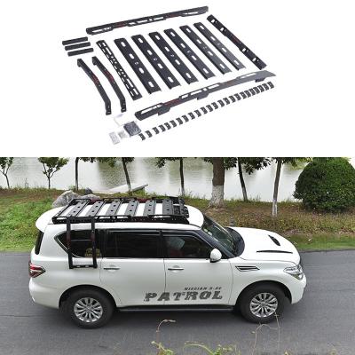 China Aluminum 4X4 Door Roof Rack Basket Fit For Nissan Patrol Y61 Y62 for sale