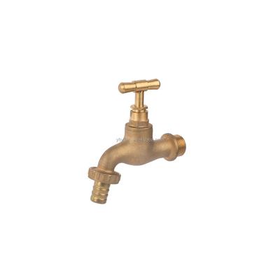 China Nature Color Modern Hot Top Polished Brass Water Taps Garden Wall Mounted Outdoor Faucet YF-82907 for sale