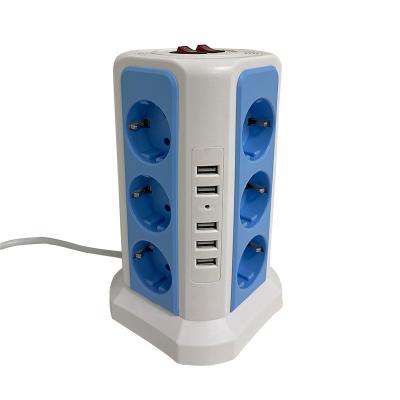 China Multiple Travel EU Power Strip EU Plugs 1.8m Common Type Cable Extension Electrical Socket With 4 USB Port for sale