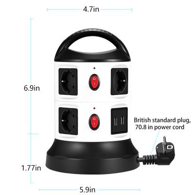 China Wholesale 10A 2 Travel USB Power Strip Tower, Power Strip Tower Eu for sale