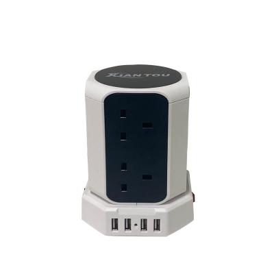 China New Style Power Travel USB Power Sockets ABS Flame Retardant Plug UK Type Vertical Strip for sale