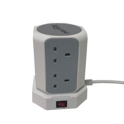 China Multi Power Electrical Strip Vertical Travel Switch Tower Plugs In Power Extension Socket for sale