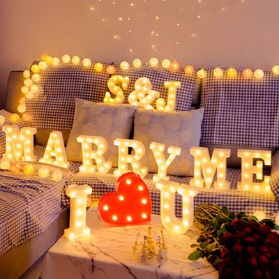 China Ramadan Festival Wholesale 22cm LED Letter Lights Marquee Logo Digital Lights Small Night Lights Party Wedding Birthday Decorations for sale