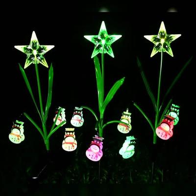 China Outdoor Christmas color lightlandscape lights garden LED Solar String Lights Santa Lights String Star for sale