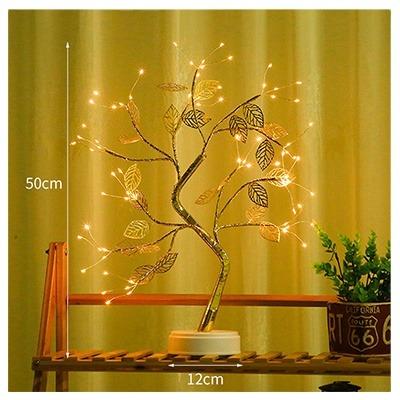 China In Fashion DIY Artificial Tree Lights Color LED Cherry Lights Gold Foil Light Bedroom for sale