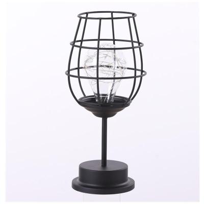 China Romantic Decorative LED Lamp Copper Wiring Wine Bottle Glass Wine Lamp Iron Lamp Nordic Decorative Frame Decorative Lamp Night Light for sale