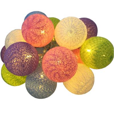 China Cotton ball lamp manufacturers direct sales led cotton ball lights string lights indoor birthday decoration rattan ball lights string large n for sale