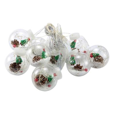 China RGB String Light Santa Claus Snowman Curtain Christmas Wishing Ball Lights Indoor Outdoor Ball String Wish Lights for sale