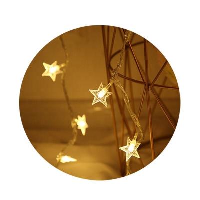 China Christmas Star Lights Outdoor Wedding Christmas Lights Star LED String Lights Wedding Room Decoration Holiday Lights 3m 20led Battery Case for sale