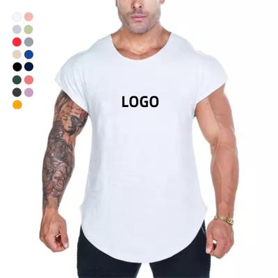 China Quick Dry new style Muscle Fitness high quality soild color Cotton tshirts Men sports T-shirt printed t shirt tees for sale