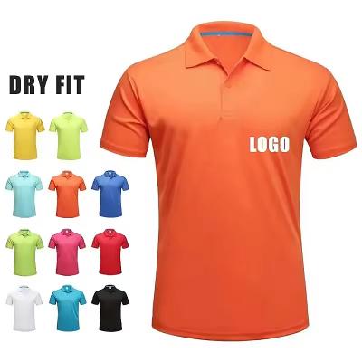 China Quick Dry Plus Size Men's Polo Shirts Custom Logo DTG Printing Sport Dry Fit Polo T shirt Tshirt Sublimation Blank Plain Golf Polo T shirt for sale