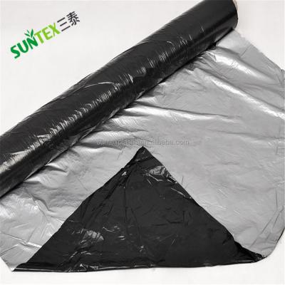 China Mulch films agriculture helps keep the soil moist and warm. 30 Micron Black Plastic Agricultural Plastic Sheets With Hole , LDPE Cover Agricultural Film Rolls for sale