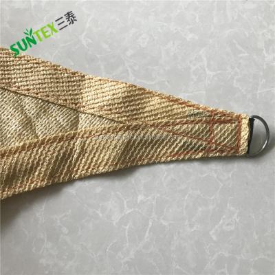 China Greenhouse Party Shade Sail Sand Color Breathable Shade Sail Mesh Breathable Party Shade Sail for sale