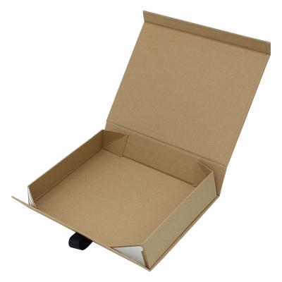 China Primary Color Recyclable Custom Folding Box Gift Packaging Box With Black Ribbon for sale