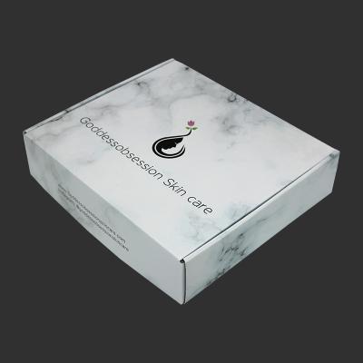 China Recyclable Wholesale Marble Pattern Gift Packaging Box Ladies Apparel Box for sale