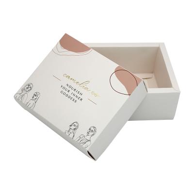 China Wholesale Recycled Materials High Quality Paper Card Box With Gold Foil Logo For Gift Package for sale