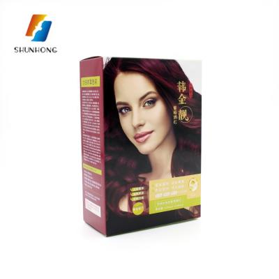 China Recyclable Custom Size Hair Extension Packaging Folding Paper Box With Logo Printing for sale