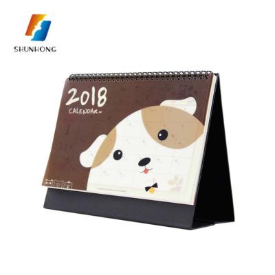 China Advertising Printing Cheap 2018 Logo Design Cardboard Stand Desktop Arabic Islamic Calendar Printing for sale