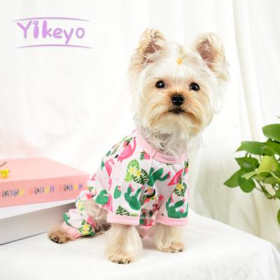 China 2023 Customs Cute Flamingo Print All Over Manufacturer Big Mannequin Display Cheap Simple Dog Clothes For Small Dogs for sale