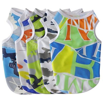 China Manufacturer Luxury Cartoon Travel Dog and Pet Mesh Swimming Sport Quick Dry Puppy Summer Camouflage Large Dog Vest Clothes for sale