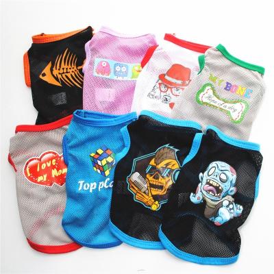 China Fashionable New Design Cartoon Style Preppy Pet Clothes Mesh Summer Cooling Dog Vest For Small Large Dogs Custom ID Dog Accessories for sale