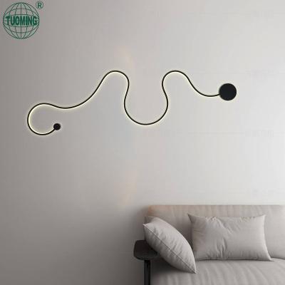 China Hot Selling Remote Control / Home Decor Morden App Control Aluminum Acrylic Vintage Led Wall Light for sale