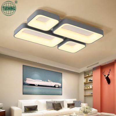 China Premium Quality Living Room Interior Decoration Morden Remote Control / App Control Aluminum Surface Mounted Led Ceiling Light for sale