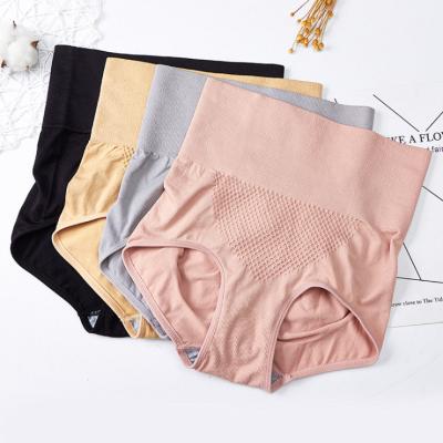 China Graphene Antibacterial Wholesale Honeycomb Crotch High Waist Panties Ladies Belly Underwear Panties Women Postpartum for sale