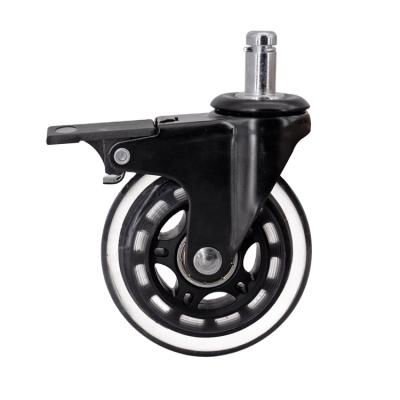 China Stem Office Chair Caster Wheels Best Replacement Black 2.5 Inch With Lock Chair Wheels for sale