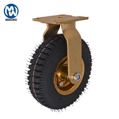 China 8 Inch Rigid Inflatable 10 Inch Rigid And Swivel Industrial Pneumatic Rubber Tire Caster Wheel for sale