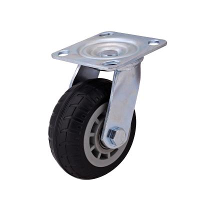 China Hand Carts 5 Inch Trolley Wheels Rubber Shopping Cart Swivel Caster for sale