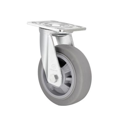 China PIVOT Flat Swivel Wheel 8 Inch Heavy Duty Industrial Caster TPR Caster for sale