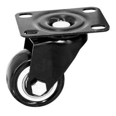 China 1.5 Inch PVC Swivel Caster Modern Light Duty Red Wheel (Black) for sale