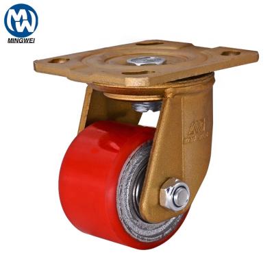 China swivel & Rigid MS 3 Inch Heavy Duty Polyurethane Iron Core Caster Wheel for sale