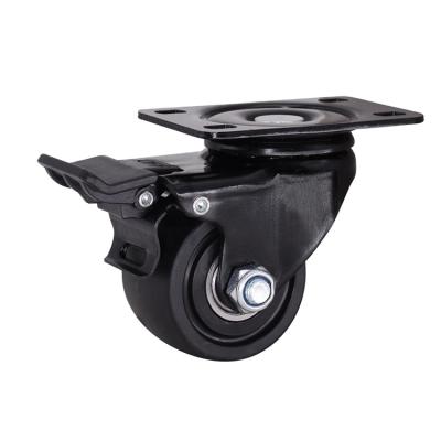 China Low Unit Weight Industrial Equipment PP Wheels Caster Wheel 2.5 Inch PP Swivel Caster With Brake for sale