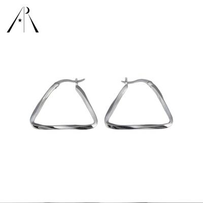 China BOHEMIA Earrings Light Weight Not Heavy Sterling Silver Triangle 925 Daily All-match Circle Hoop Earrings Wholesale for sale