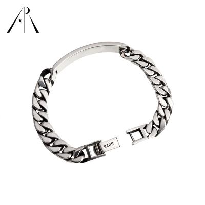 China Skeleton 925 Sterling Silver Bracelet CLASSIC Gothic Unisex Punk Bracelet Personality Style for sale