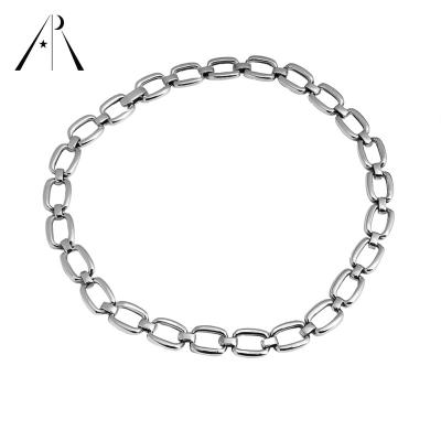 China TRENDY Retro Design Hollow Punk 925 Sterling Silver Hot Selling Necklace Trend Necklace for sale