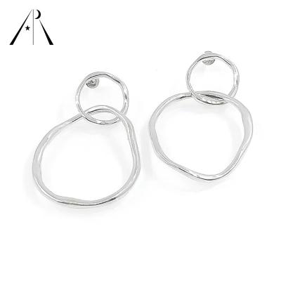 China CLASSIC Concise Jewelry 925 Sterling Silver Elegant Style Women's Hoop Earrings for sale