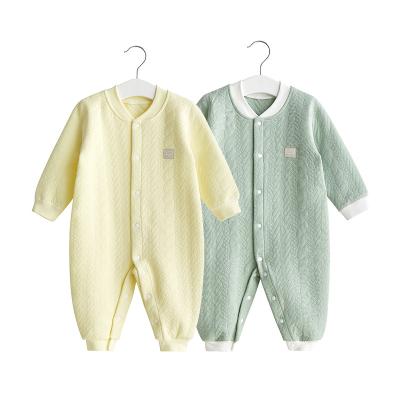 China Comfortable Breathble Baby Rompers 100% Cotton Newborn Baby Clothes Newborn Baby Clothes Romper With Button for sale